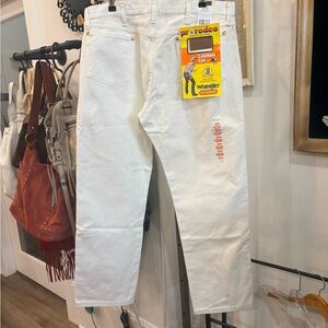 Wrangler Men's Cream Straight Jeans